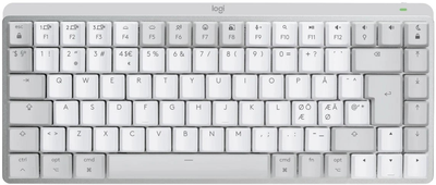 Клавіатура бездротова Logitech MX Mechanical Mini for Mac Minimalist Illuminated GL Tactile Nordic Layout Pale Gray (920-010797)