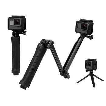 Монопод 3-Way раскладной 20-53 см с триподом для GoPro (30217)