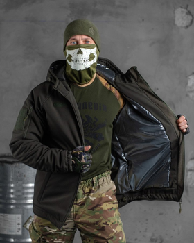 Зимняя тактическая куртка Softshell Omni-heat олива Paradigma Вт6741 XL