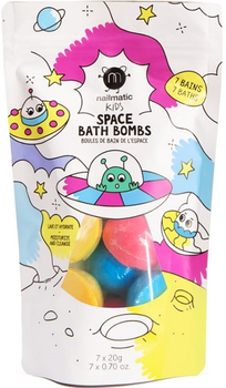 Диски для ванни Nailmatic Kids Space Bath Bombs шипучі для дітей 7 х 20 г (3760229897962)
