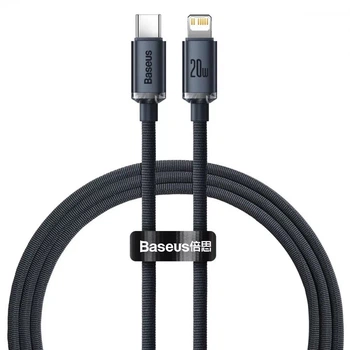 Кабель Baseus Crystal Shine Series Type-C to Lightning 20W 1.2m Black