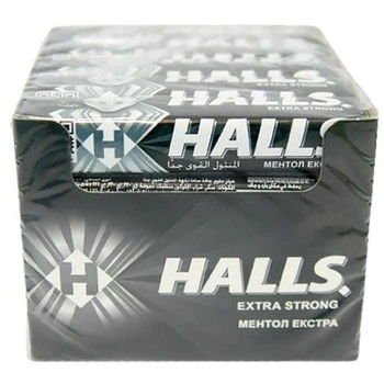 Конфеты, леденцы, карамель Halls Extra Strong 20шт х 25г.2