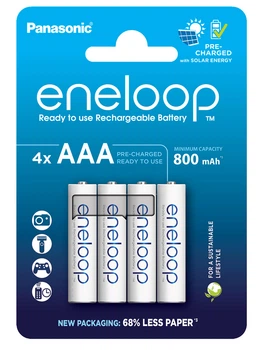 Аккумулятор Panasonic Eneloop BK-4MCDE/4CP, AAA/(HR03), 800mAh, LSD Ni-MH, Eco Blister 4шт