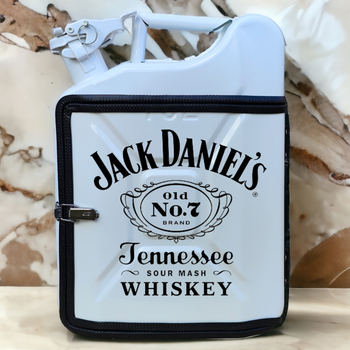 Подарочный набор для мужчин Канистра бар 10 л белая с надписью Jack Daniel's + 2 бокала