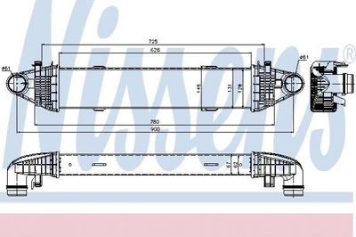 Интеркулер NISSENS 96535 Mercedes C-Class, E-Class 2045000100, A2045000100