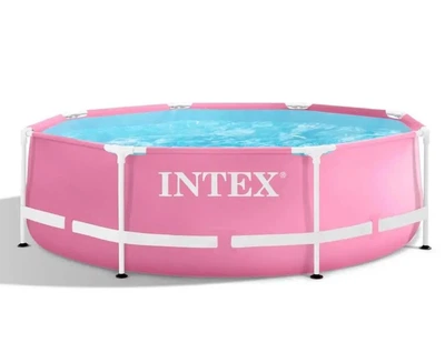 Басейн каркасний круглий рожевий 244х76 см 2823 літри Intex 28290