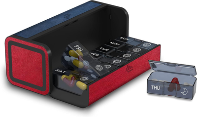 Преміальний контейнер для таблеток Talvolc Pill Organizer Red and Blue