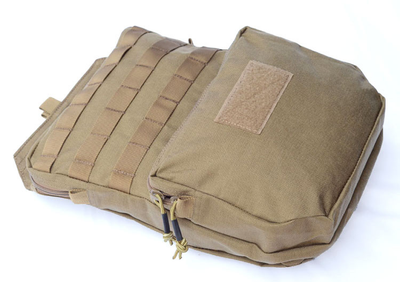 Тактичний рюкзак на плитоностку, утилітарний підсумок під гідратор ROCO tactical Кордура 1000D Койот