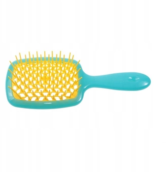 Перукарський гребінець Janeke Superbrush для розплутування волосся Turquoise Yellow (8006060511250)