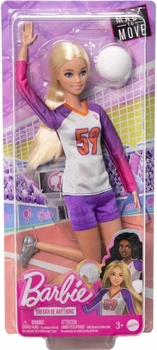 Lalka z akcesoriami Mattel Barbie Move Volleyball 29 cm (0194735108046)