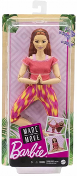 Лялька Мattel Barbie Made to Move Червоне вбрання з квітковим візерунком 29 см (0887961954944)