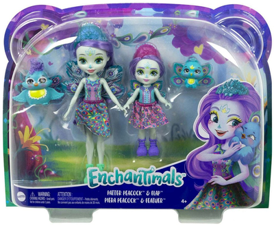 Zestaw lalek Mattel Enchantimals Patter and Piera Peacock Sisters (0194735009039)