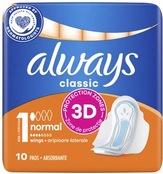 Гигиенические прокладки Always Classic Normal, 10 шт (4 капли)