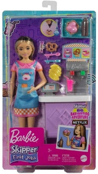 Lalki z akcesoriami Mattel Barbie Skipper First Jobs Snack Bar Doll 29 cm (0194735101696)