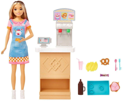 Lalki z akcesoriami Mattel Barbie Skipper First Jobs Snack Bar Doll 29 cm (0194735101696)
