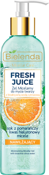 Żel do mycia twarzy Bielenda Fresh Juice micelarny nawilżający z wodą cytrusową pomarańcza 190 g (5902169034023)