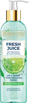 Żel do mycia twarzy Bielenda Fresh Juice micelarny detoksykujący z wodą cytrusową limonka 190 g (5902169034030)