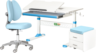 Комплект мебели ErgoKids TH-310 Blue Парта + кресло + тумба (TH-310 + Y-412 Lite + BD-C3 BLUE)