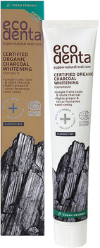 Зубна паста Ecodenta Certified Organic Charcoal відбілююча чорна з фруктами джунглів 75 мл (4770001004333)