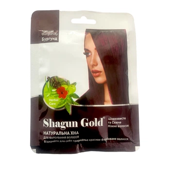 Натуральная Индийская Хна для волос SHAGUN GOLD Burgundy бургунд 25г