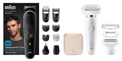 Эпилятор BRAUN Silk epil 9 SES 9002 3D + Триммер BRAUN MGK5410 (комплект)