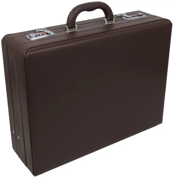 Большой кейс дипломат из эко кожи Portfolio S1645436 коричневый