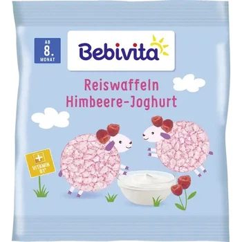Bebivita рисовые коржики с малиновым йогуртом для детей с 8 месяцев