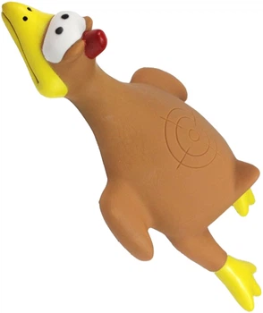 Іграшка для собак Pet Nova Курка вінілова 26 см Коричнева (VIN-DUCK-XL)