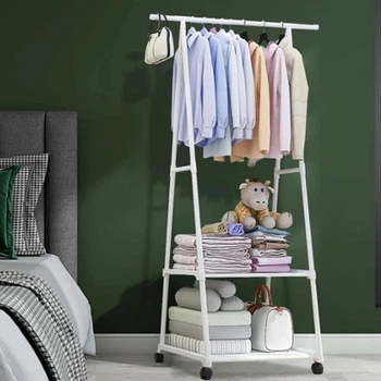 Універсальна підлогова вішалка для одягу Coat Rack Triangular біла