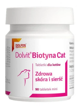 Dolfos (Долфос) Dolvit Biotin Cat добавка для здоровья кожи и шерсти кошек, 90 табл.