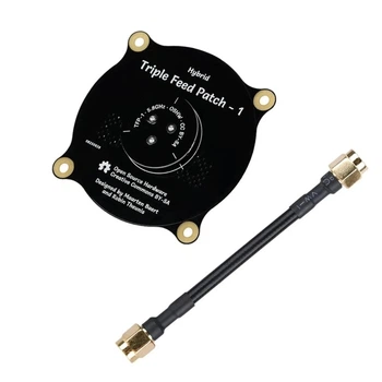 Патч-антена направлена 5.8G Hybrid Triple Feed Patch 9.4Dbi, RP-SMA-Male + пигтейл, для FPV дронов