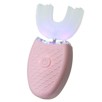 Автоматическая ультразвуковая электрическая зубная щетка Whitening U-образная с автоматической стерилизацией Розовая