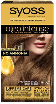 Фарба для волосся Syoss Oleo Intense перманентний колір з оліями 8-60 Медовий блонд (9000101086652)