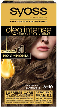 Фарба для волосся Syoss Oleo Intense перманентний колір з оліями 6-10 Темний блонд (9000100814645)