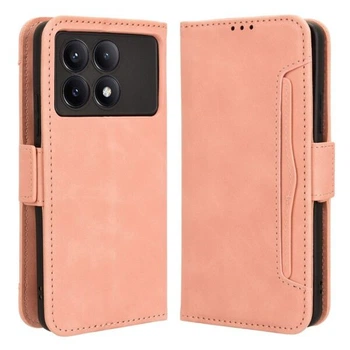 Чехол-книжка с кармашками Deexe Wallet Stand для Xiaomi Poco X6 Pro - Pink