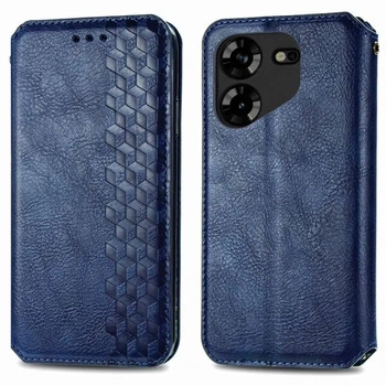 Чохол Deexe Rhombus Wallet для TECNO Pova 5 - Blue