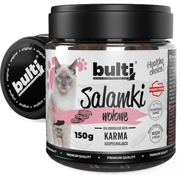 Smakołyk dla kota Bulti Salamki wołowe 150 g (5903802474589)