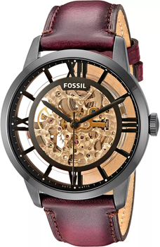 Мужские наручные часы Fossil ME3098 коричневый ремешок минеральное стекло