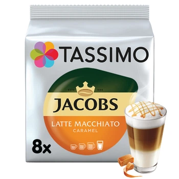 Кофе в капсулах Jacobs Tassimo Latte Macchiato Caramel / Якобс Тассимо Латте Макиато Карамель (16 шт/8 порций)