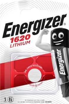 Батарейка Energizer CR1620 Lithium 80x120 1 шт (7638900411546)