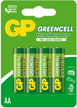 Батарейки GP GREENCELL 15G-U4 АА 4 шт (6479667)