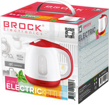 Czajnik elektryczny Brock WK 0714 RD biały/czerwony (AGD-CZA--0000059)