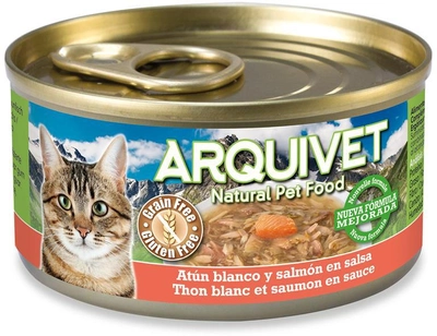 Вологий корм Arquivet Cat зі смаком тунця та лосося 80 г (8435117879928)