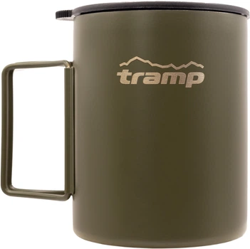 Термокружка Tramp зі складними ручками і поїлкою 450 мл Оливкова (UTRC-142-olive)
