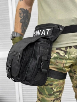 Тактическая сумка поясная на ногу SWAT Черный