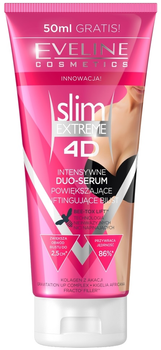 Duo-serum Eveline Slim Extreme 4D intensywne powiększające i liftingujące biust 200 ml (5901761913972)