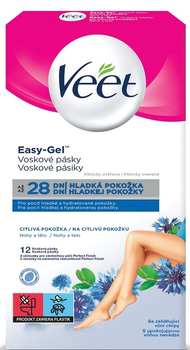 Plastry z woskiem Veet Easy-Gel do skóry wrażliwej 12 szt (5900627027259)