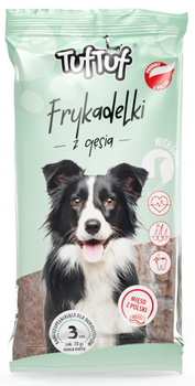 Ласощі у вигляді печива для собак TufTuf Frykadelki з гусятиною 3 шт (5905342250241)