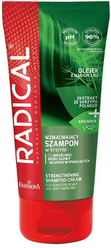Шампунь Farmona Radical зміцнювальний у кремі для чутливої шкіри голови та волосся що випадає 200 мл (5900117011065)