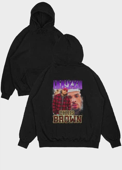 Чоловіче худі MODNO з принтом Hip-Hop/Chris Brown M Чорний (HD004-7-BL-004-1-054)